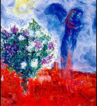 マルク・シャガール Painting - サン・ポールを愛する人たち 現代マルク・シャガール